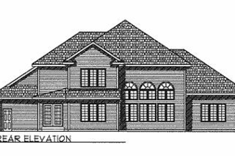 Dream House Plan - Exterior - Rear Elevation for Traditional House Plan #70-508 - 4 bed, 3.5 bath