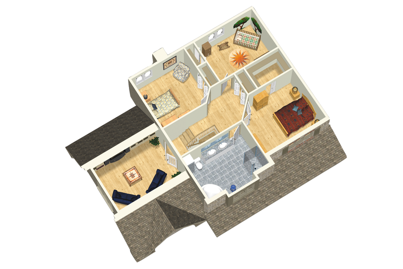 Architectural House Design - Floor Plan - Upper Floor 1 for Traditional House Plan #25-4676 - 3 bed, 1 bath