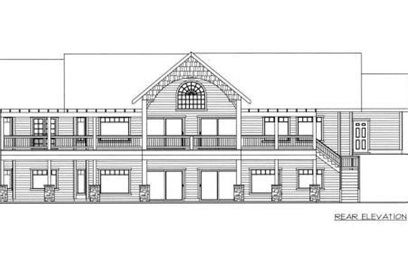 Dream House Plan - Exterior - Rear Elevation for Southern House Plan #117-565 - 3 bed, 2.5 bath