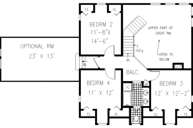 Dream House Plan - Floor Plan - Upper Floor for Farmhouse House Plan #3-207 - 4 bed, 2.5 bath