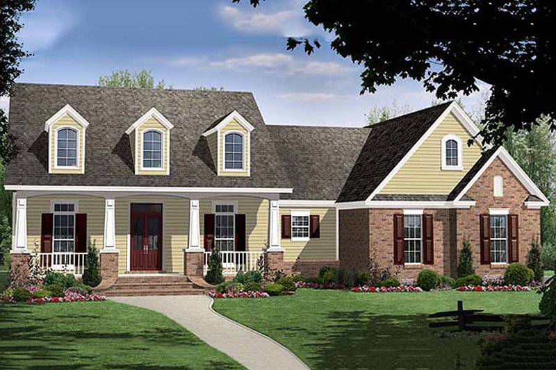 Architectural House Design - Country Exterior - Front Elevation Plan #21-287