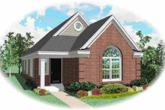Exterior - Front Elevation for European House Plan #81-161 - 3 bed, 2 bath