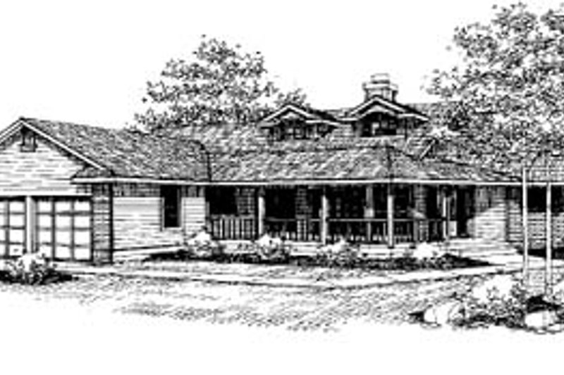 House Blueprint - Ranch Exterior - Front Elevation Plan #60-439