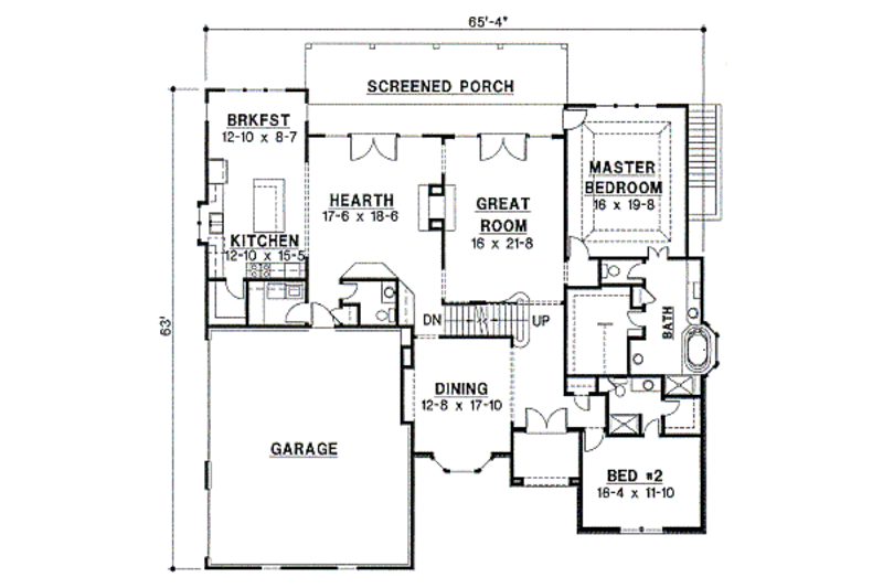 European Style House Plan - 4 Beds 5 Baths 3555 Sq Ft Plan #67-193 