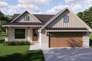 Architectural House Design - Exterior - Front Elevation for Farmhouse House Plan #1119-9 - 3 bed, 2 bath