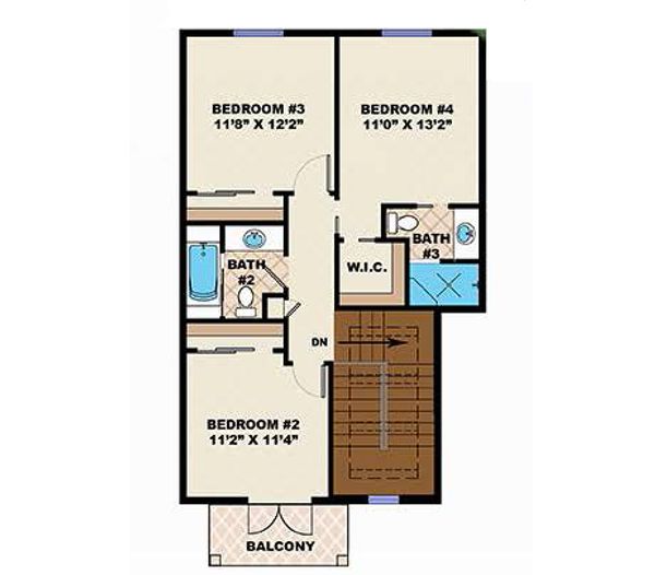 Home Plan - Adobe / Southwestern Floor Plan - Upper Floor Plan #27-458