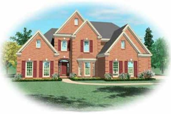 Exterior - Front Elevation for Traditional House Plan #81-305 - 4 bed, 3.5 bath