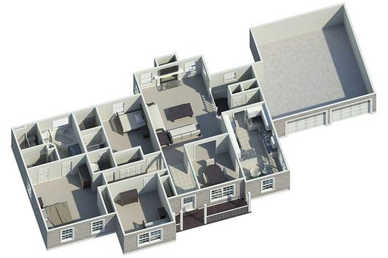 Floor Plan - Other Floor for Country House Plan #57-140 - 3 bed, 2 bath