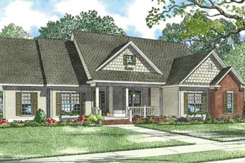 Dream House Plan - Country Exterior - Front Elevation Plan #17-1091