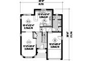 European Style House Plan - 4 Beds 2 Baths 1820 Sq/Ft Plan #25-4474 