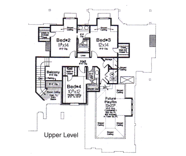 European Floor Plan - Upper Floor Plan #310-872