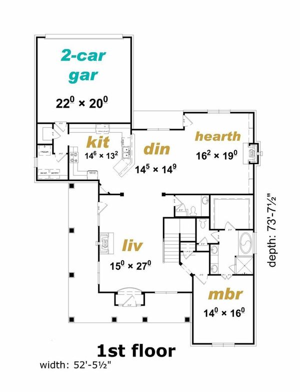 Traditional Floor Plan - Main Floor Plan #329-361