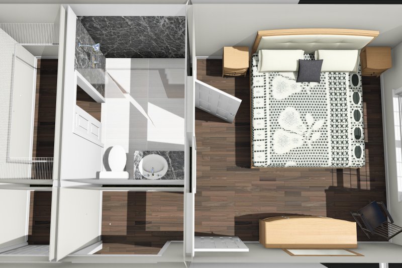 Architectural House Design - Interior - Master Bedroom 2 for Modern House Plan #513-2470 - 3 bed, 2 bath