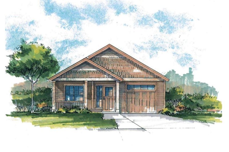 Bungalow Style House Plan - 3 Beds 2 Baths 1253 Sq/Ft Plan #53-425