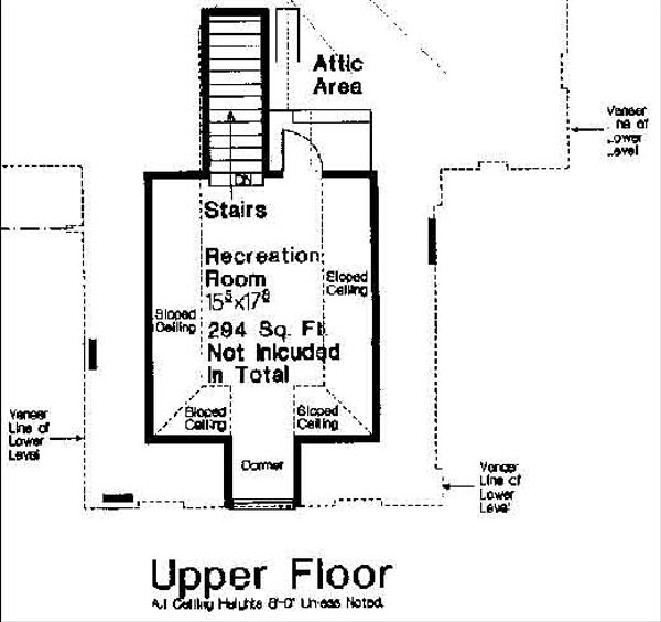 Traditional Floor Plan - Upper Floor Plan #310-677