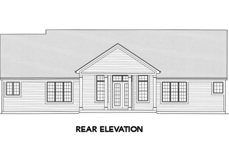 Dream House Plan - Exterior - Rear Elevation for Cottage House Plan #46-449 - 3 bed, 2 bath