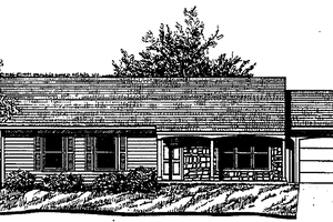 Country Exterior - Front Elevation Plan #30-232