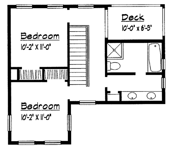 House Plan Design - Mediterranean Floor Plan - Upper Floor Plan #1051-12