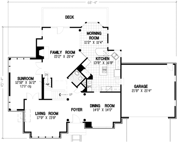 Dream House Plan - Traditional Floor Plan - Main Floor Plan #953-83