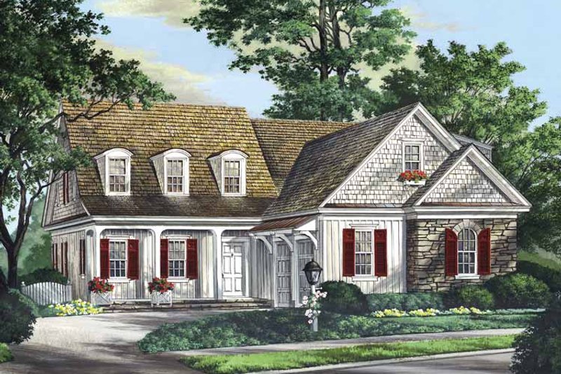 Architectural House Design - Country Exterior - Front Elevation Plan #137-335