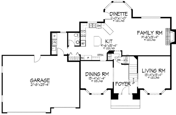 Home Plan - Traditional Floor Plan - Main Floor Plan #51-890