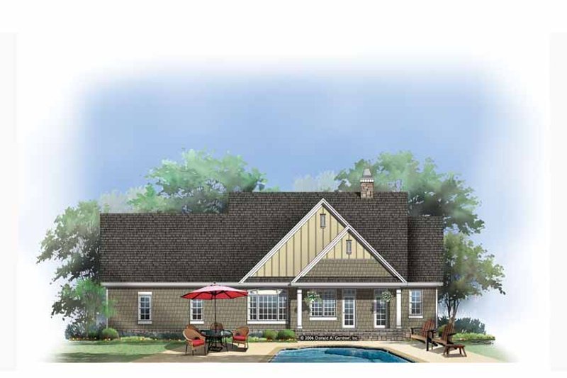 Home Plan - Exterior - Rear Elevation 1 for Craftsman House Plan #929-879 - 3 bed, 2 bath