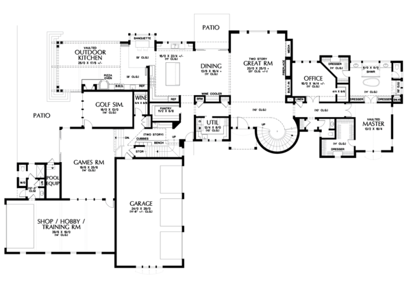 European Floor Plan - Main Floor Plan #48-689