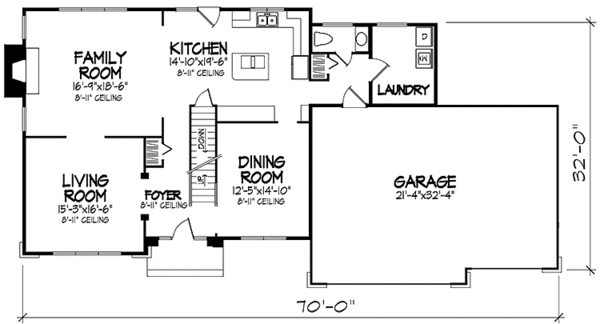 House Plan Design - European Floor Plan - Main Floor Plan #320-1447