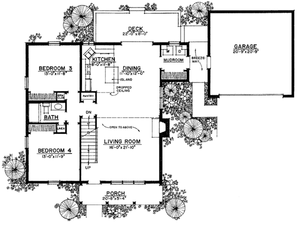 House Plan Design - Country Floor Plan - Main Floor Plan #1016-39