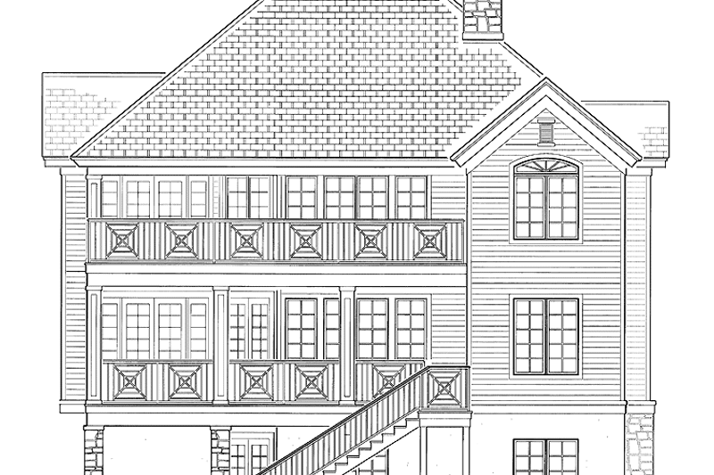 House Plan Design - Exterior - Rear Elevation for Country House Plan #930-124 - 3 bed, 3 bath
