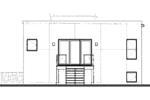 Exterior - Rear Elevation for Modern House Plan #23-2226 - 2 bed, 1 bath