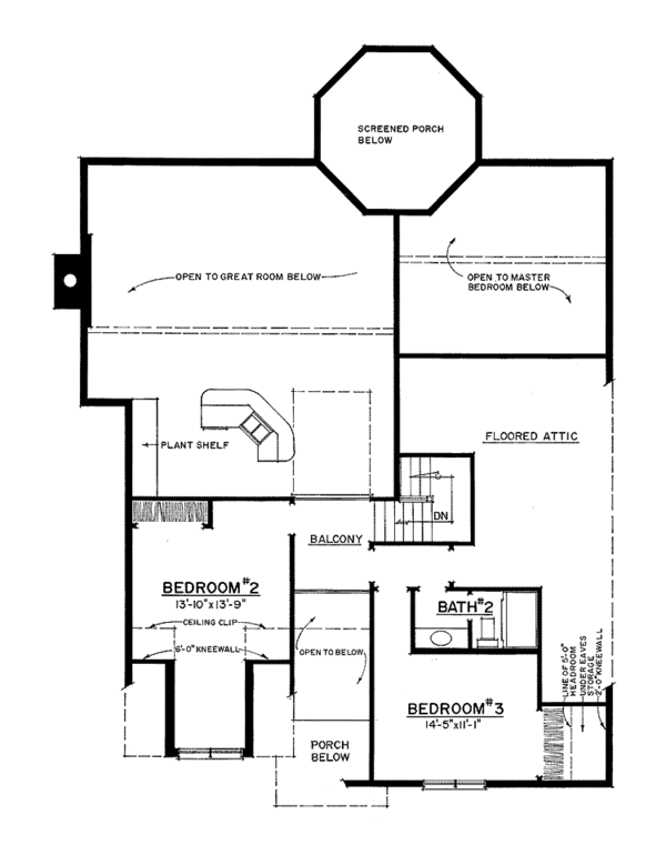 Home Plan - Victorian Floor Plan - Upper Floor Plan #1016-92