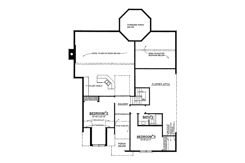 Dream House Plan - Floor Plan - Upper Floor for Victorian House Plan #1016-92 - 3 bed, 2.5 bath