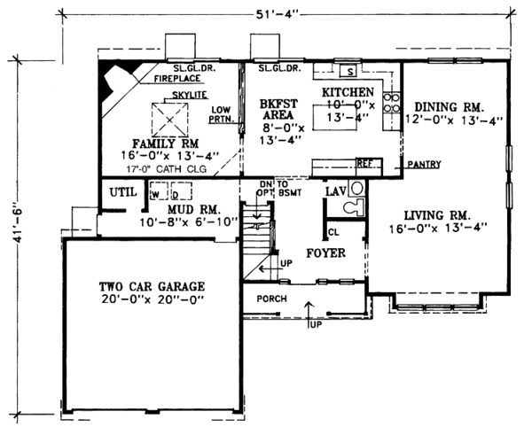 House Blueprint - Country Floor Plan - Main Floor Plan #456-101