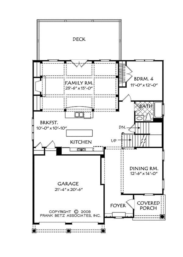 Architectural House Design - Traditional Floor Plan - Main Floor Plan #927-537