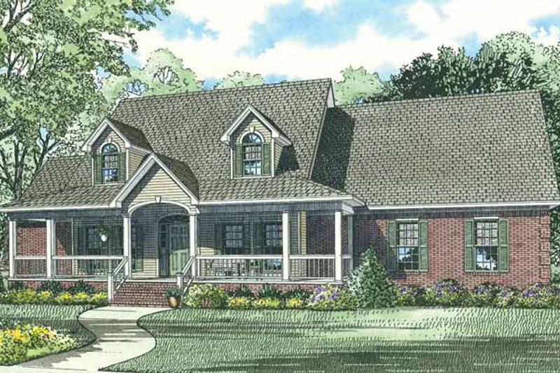Dream House Plan - Country Exterior - Front Elevation Plan #17-2776