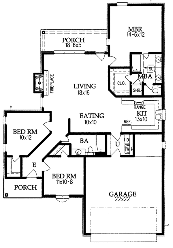 Dream House Plan - European Floor Plan - Main Floor Plan #15-344