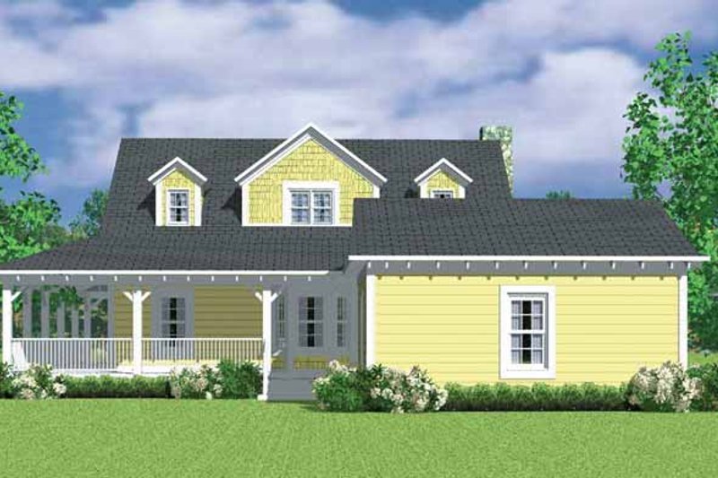 Dream House Plan - Exterior - Rear Elevation for Victorian House Plan #72-1130 - 3 bed, 2 bath