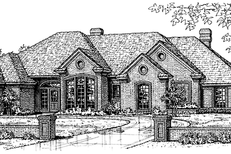 Architectural House Design - Ranch Exterior - Front Elevation Plan #310-1017