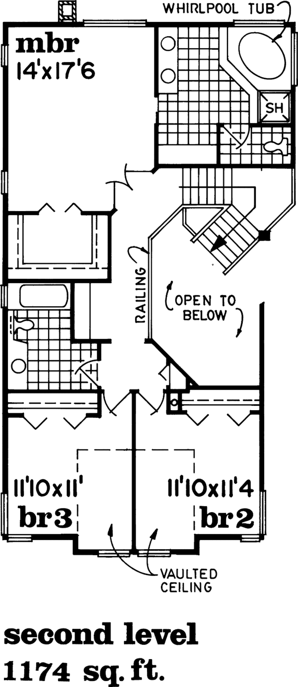 Architectural House Design - Contemporary Floor Plan - Upper Floor Plan #47-1051
