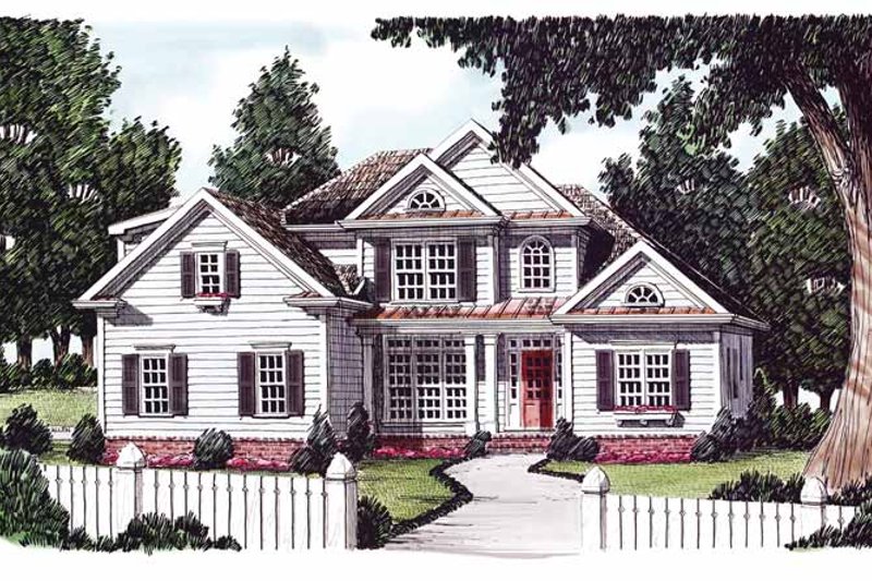 Home Plan - Colonial Exterior - Front Elevation Plan #927-606