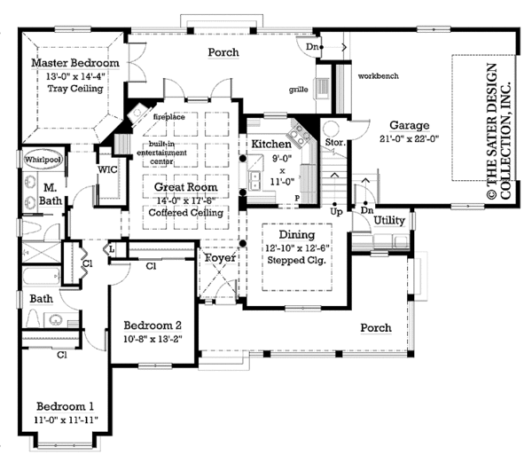 House Design - Country Floor Plan - Main Floor Plan #930-253