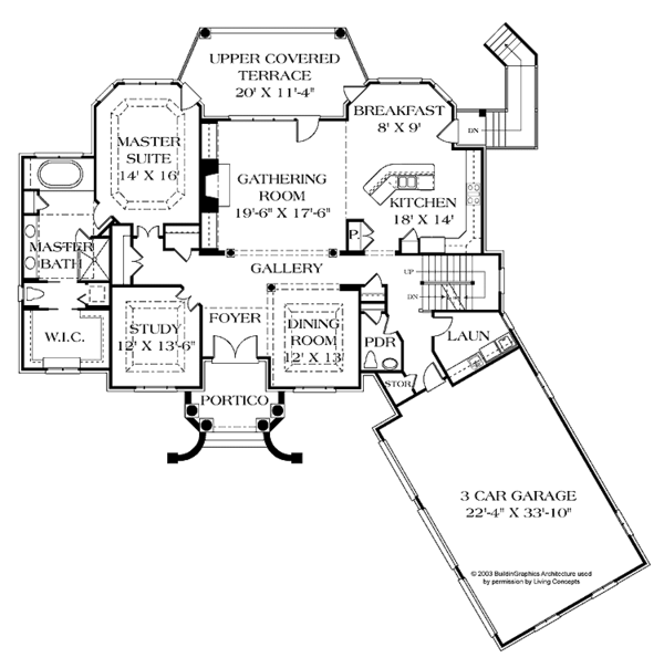 House Design - Traditional Floor Plan - Main Floor Plan #453-159