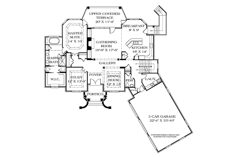 Home Plan - Floor Plan - Main Floor for Traditional House Plan #453-159 - 4 bed, 4 bath