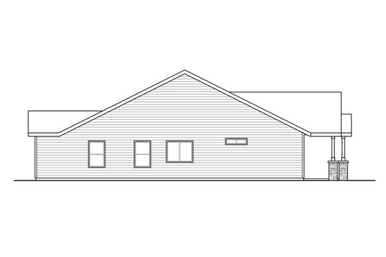 Exterior - Other Elevation for Ranch House Plan #124-1298 - 6 bed, 4 bath