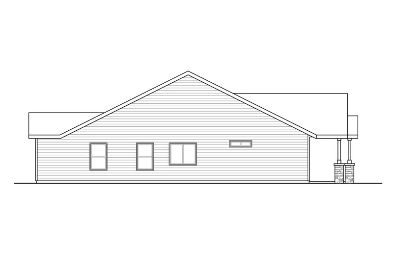 House Blueprint - Exterior - Other Elevation for Ranch House Plan #124-1298 - 6 bed, 4 bath