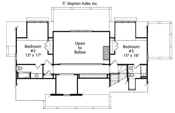 House Design - Country Floor Plan - Upper Floor Plan #429-424