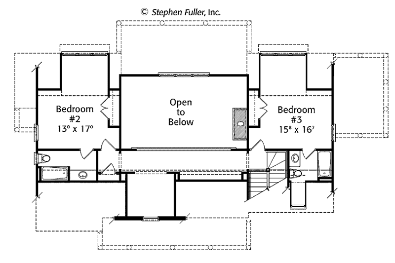 Home Plan - Floor Plan - Upper Floor for Country House Plan #429-424 - 3 bed, 4 bath