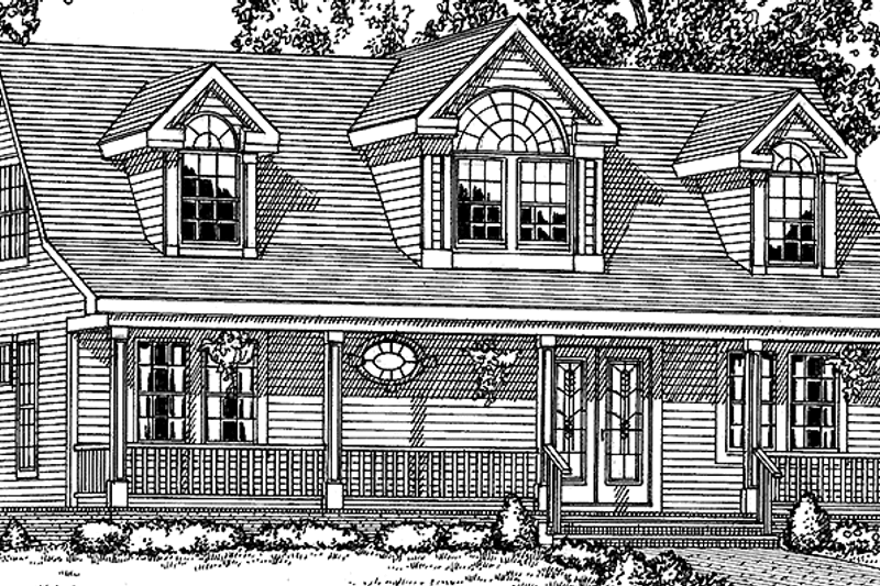 House Plan Design - Country Exterior - Front Elevation Plan #456-91