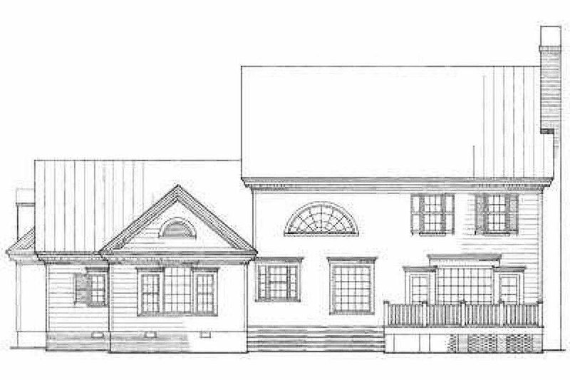 Architectural House Design - Exterior - Rear Elevation for Farmhouse House Plan #137-106 - 3 bed, 2 bath